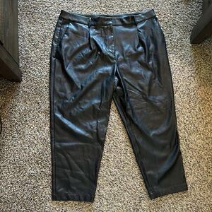 Loft faux leather pants size 18